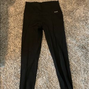 (PINK) black leggings